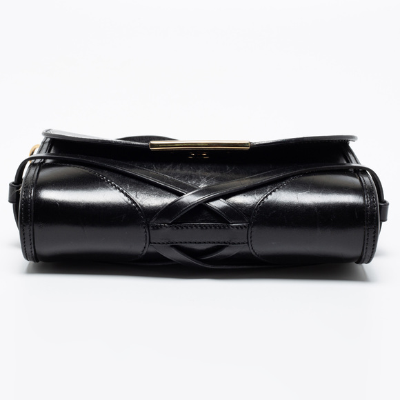 BURBERRY Black Leather Abbott Crossbody Bag - Picture 6 of 8